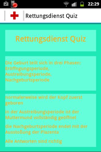 Rettungsdienst Quiz