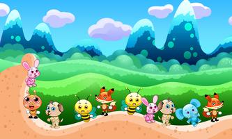 Game for kids - animal bubble