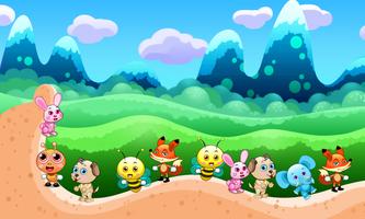 Game for kids - animal bubble