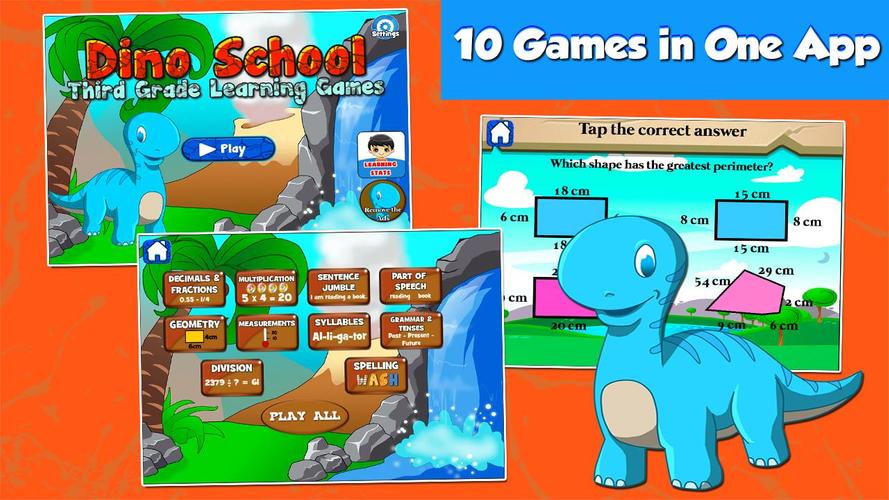 Third Grade Games with Dino