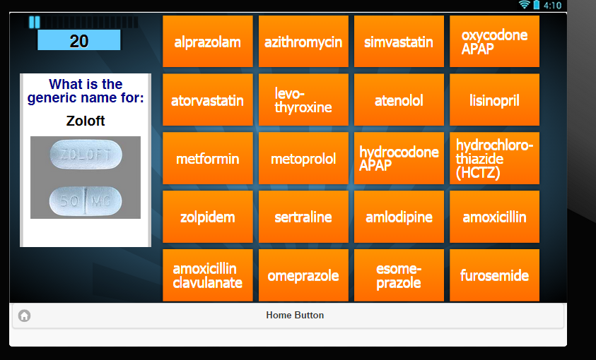 Top 200 Drug Matching Game Dem