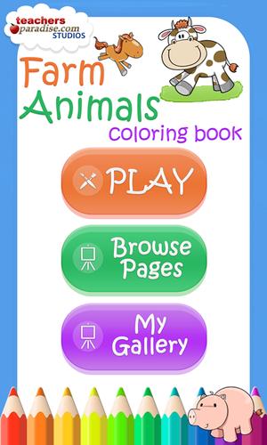 Farm Animals Coloring Book