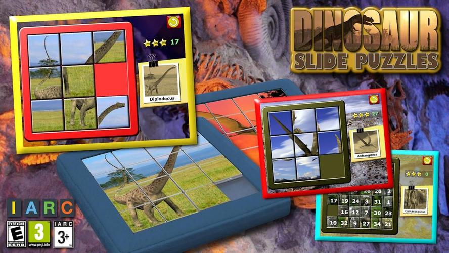 Kids Dinosaur Rex Slide Puzzle