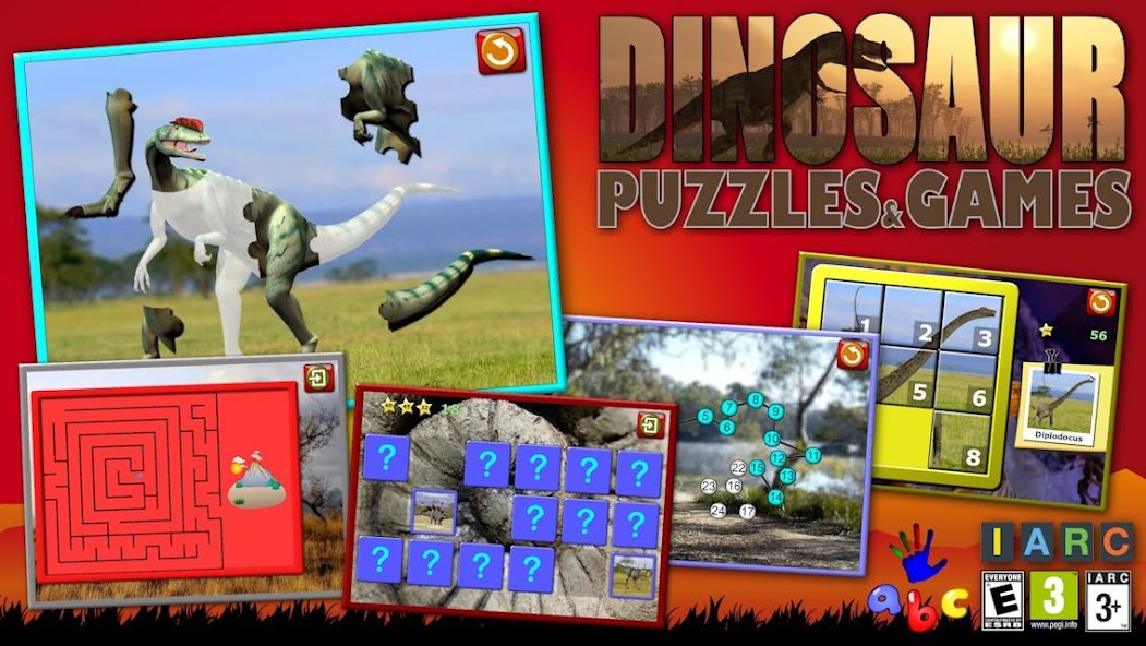 Kids dinosaur puzzle games