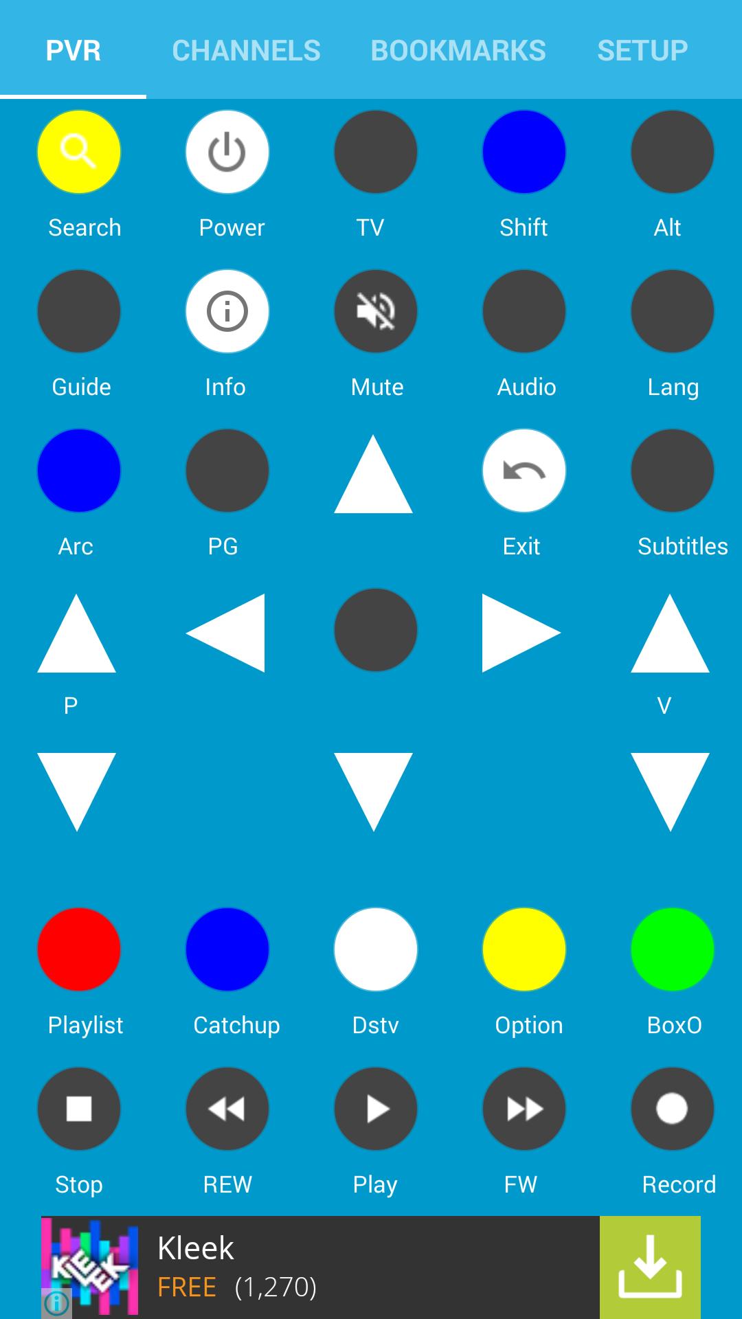 Decoder / PVR Remote