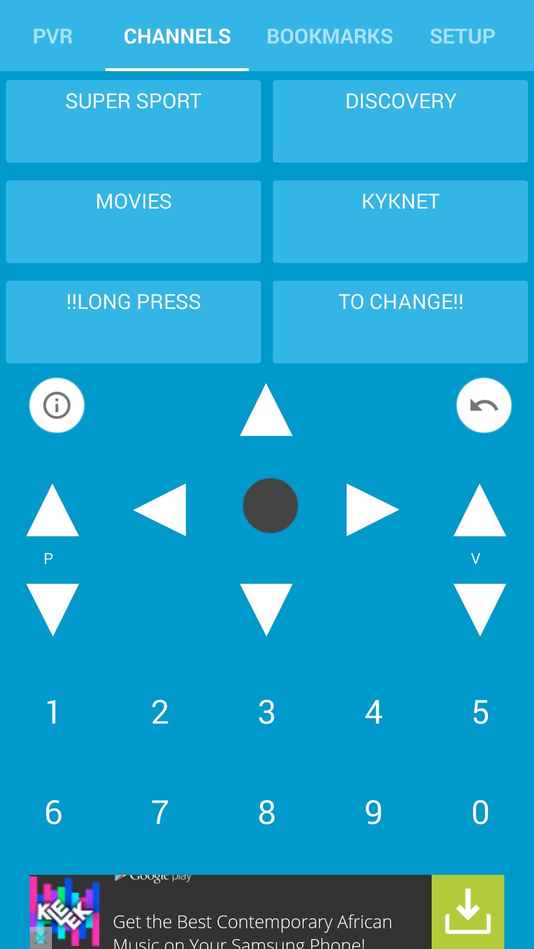 Decoder / PVR Remote