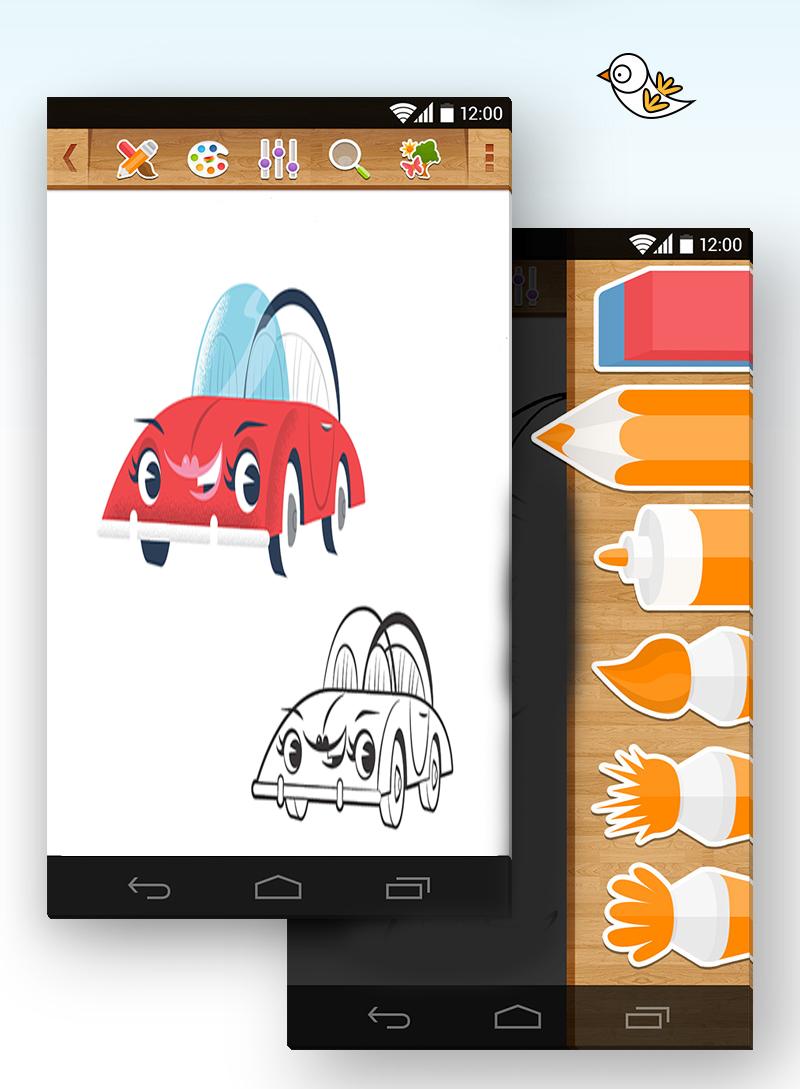 cars coloring book colors kids
