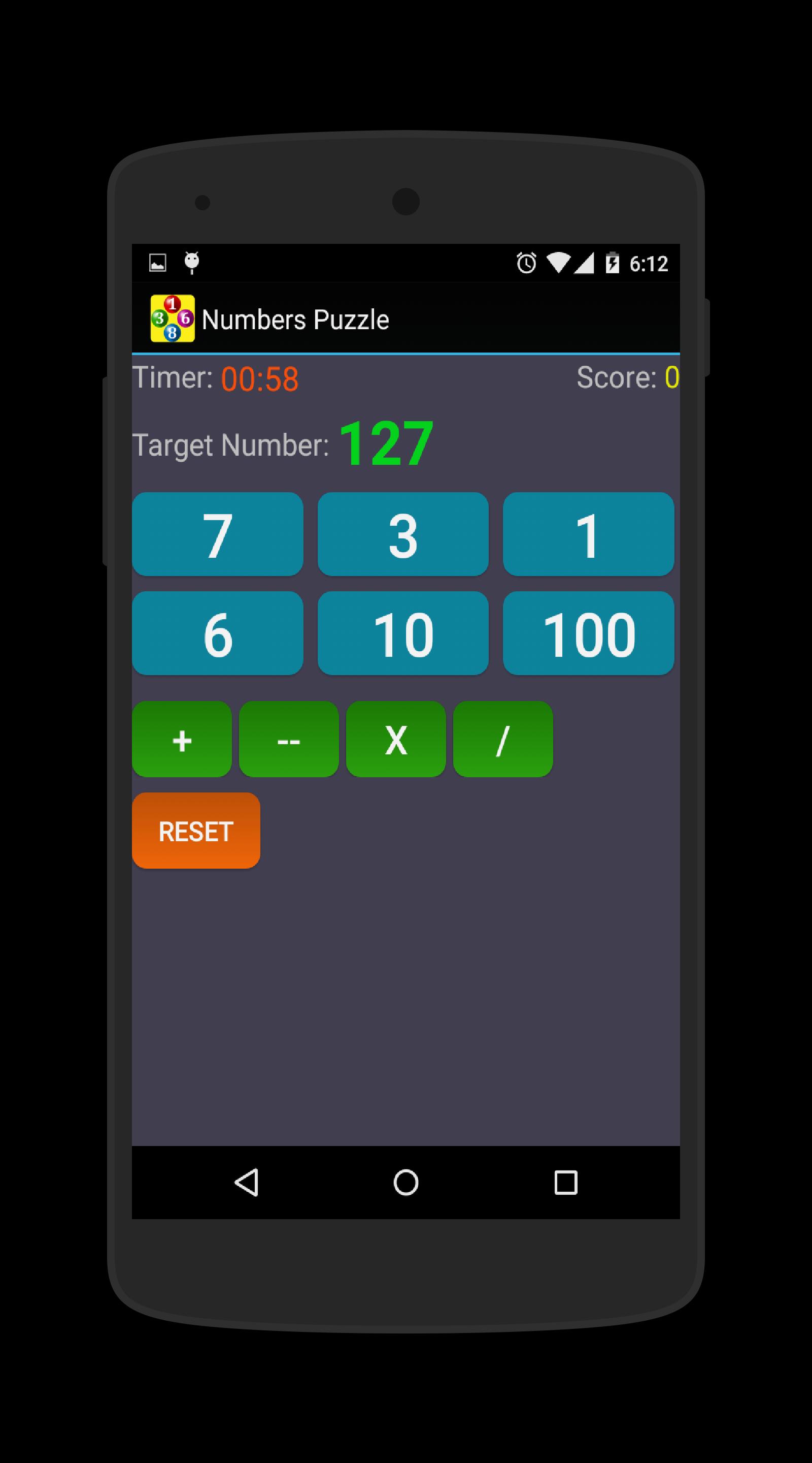 Numbers Puzzle
