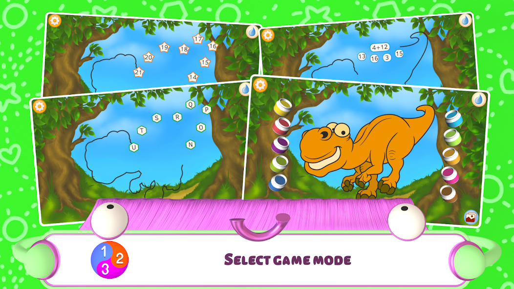 Dino Dot-to-Dot Coloring