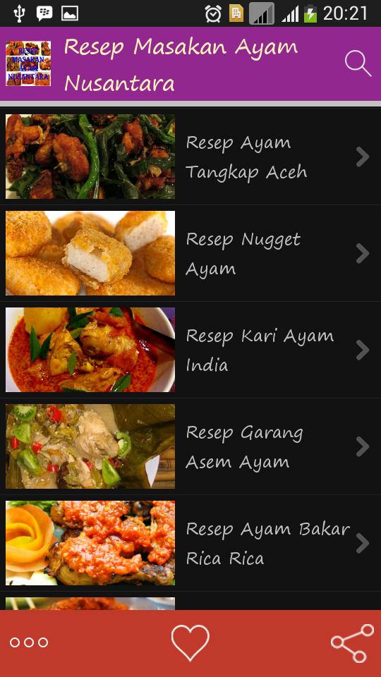 Resep Masakan Ayam Nusantara