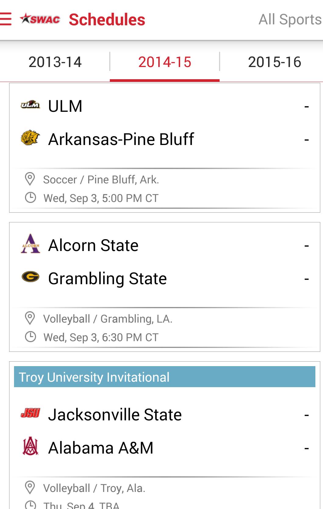 SWAC Sports: Free