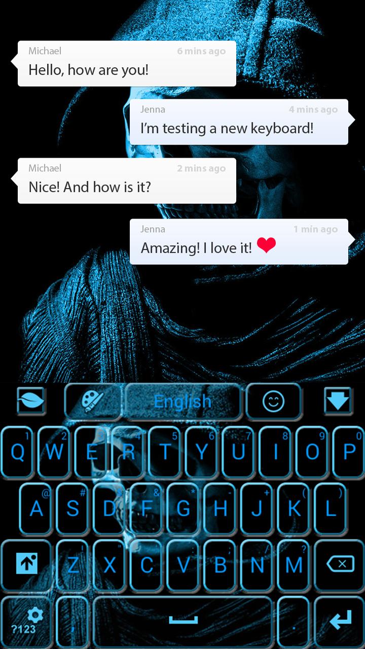 Neon Skull Keyboard