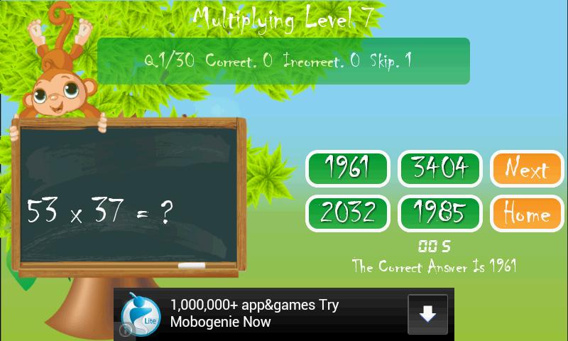 Monkey Math for Kids