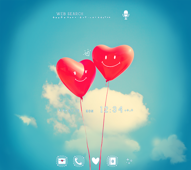 Red Heart Balloons Theme