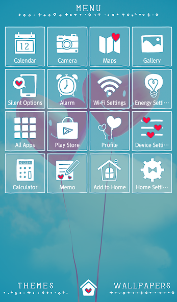 Red Heart Balloons Theme