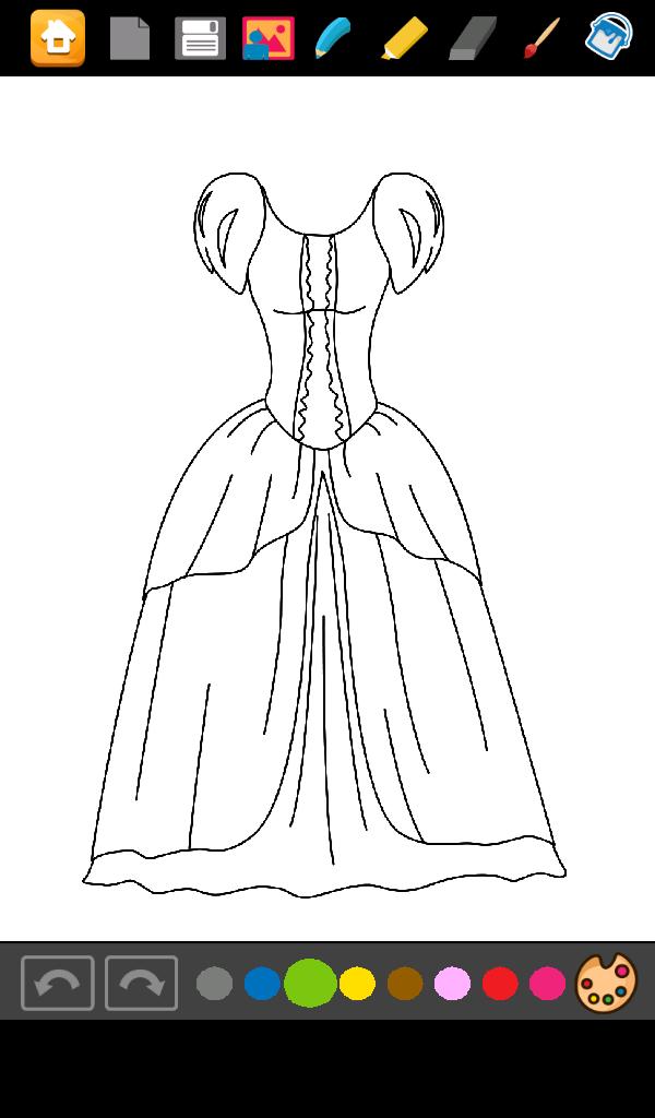 Dresses Princess Coloring