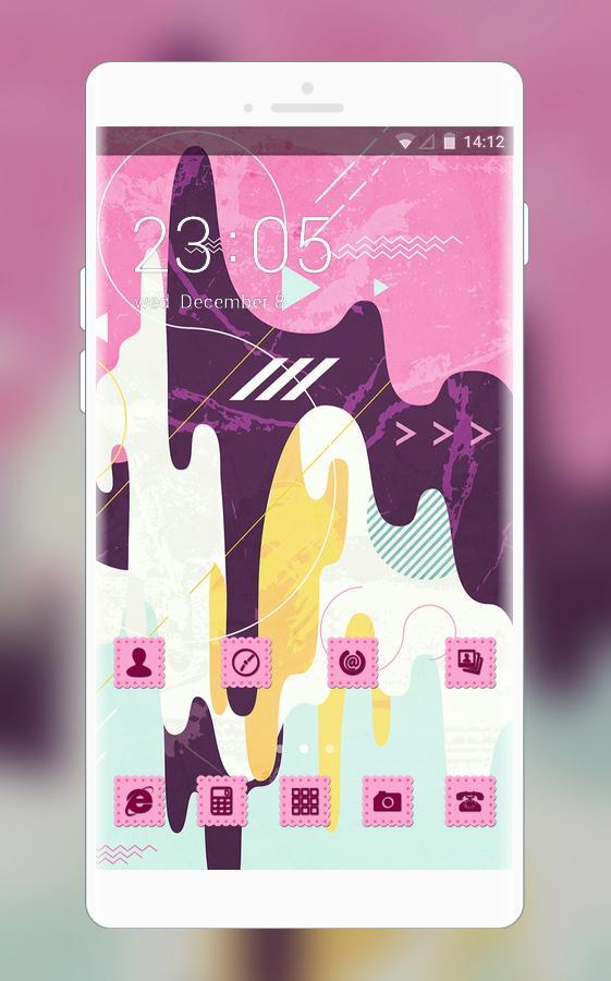 Pink Stylish Ice Cream Free Theme for Jio Phone
