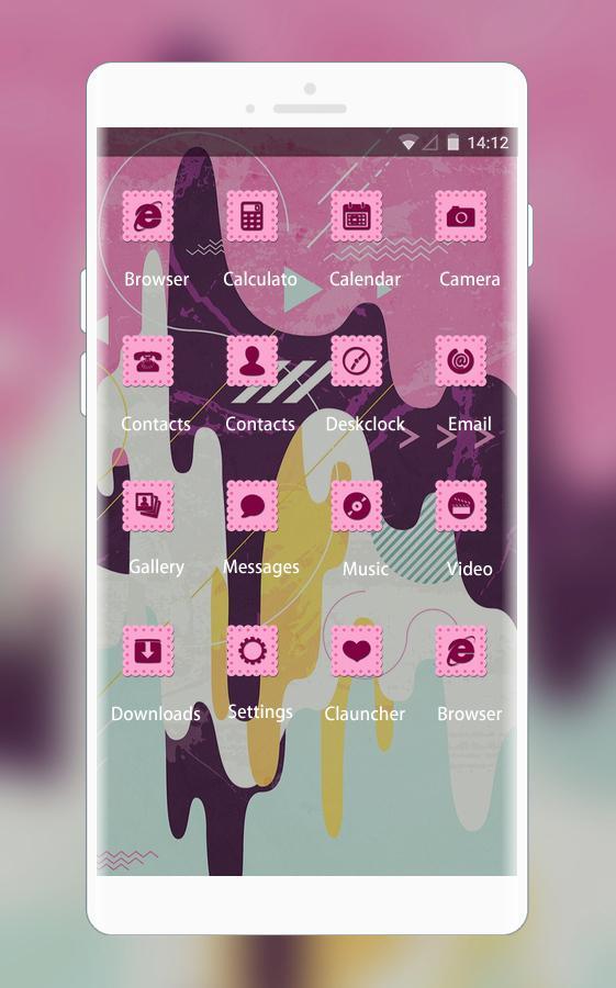 Pink Stylish Ice Cream Free Theme for Jio Phone