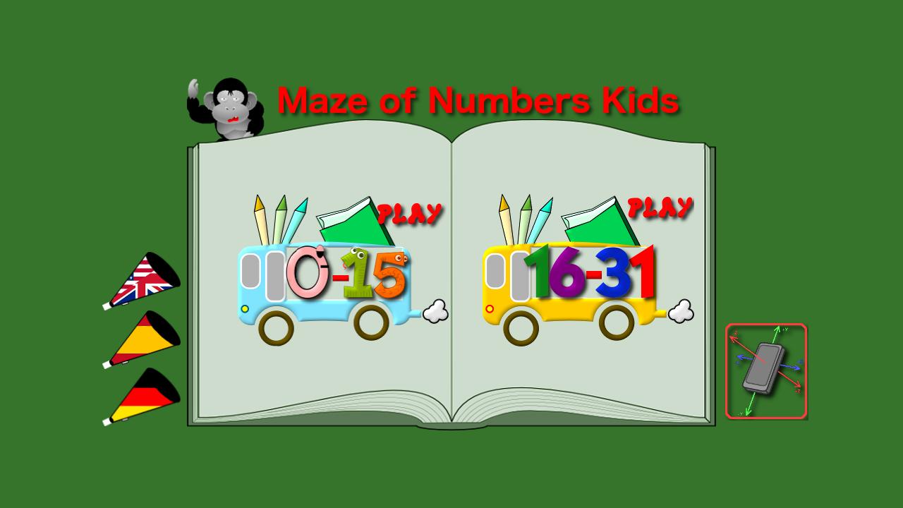 Maze of numbers kids