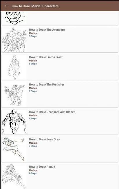 How to Draw Marvel Characters