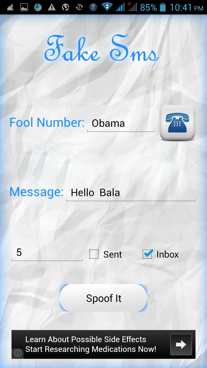Fake SMS