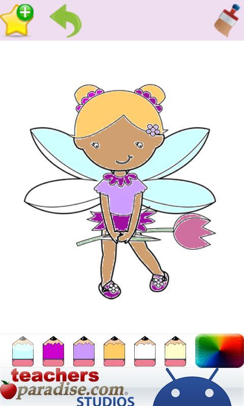 Girls Coloring Little Fairies