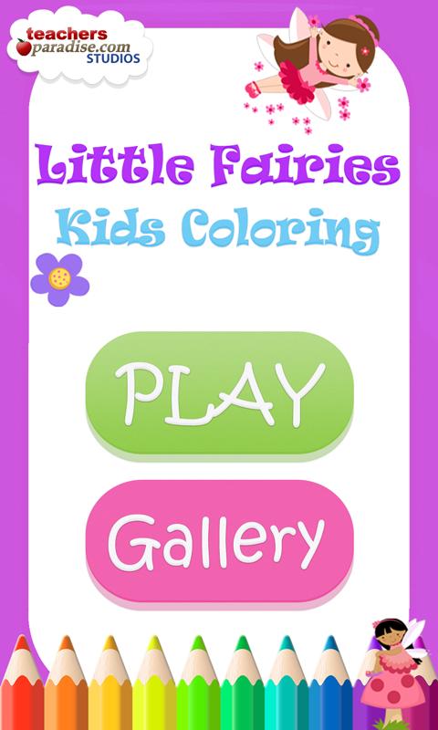 Girls Coloring Little Fairies