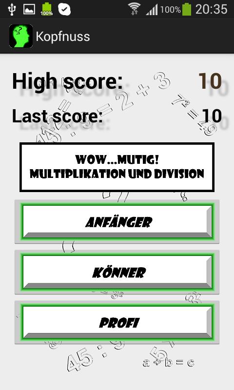 Funny math game for students