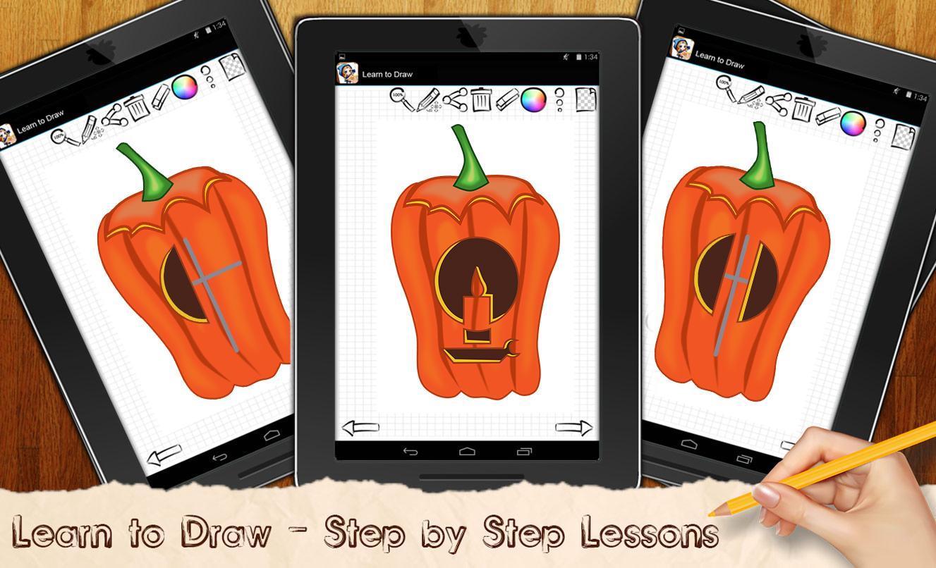 Draw Halloween Pumpkins