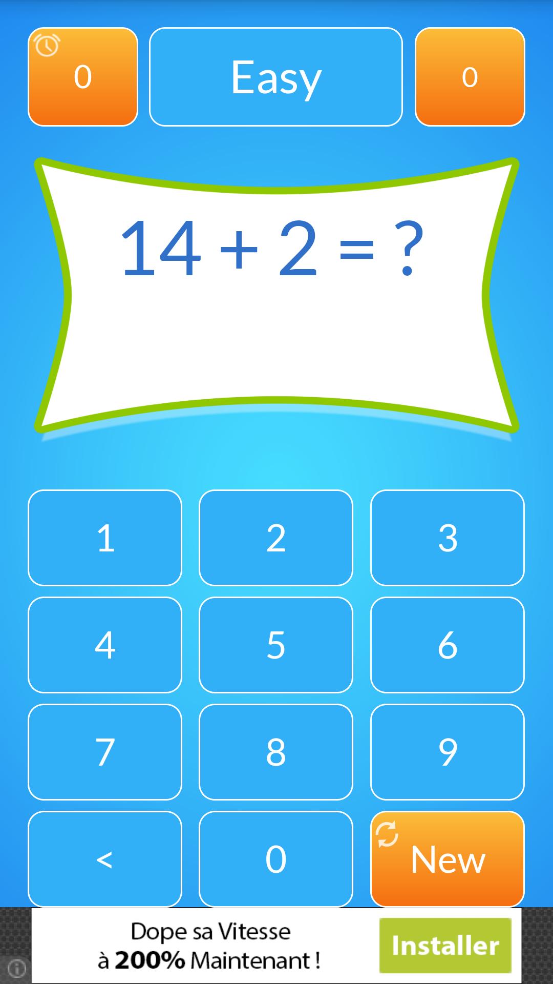 Calcul Mental Math Operation