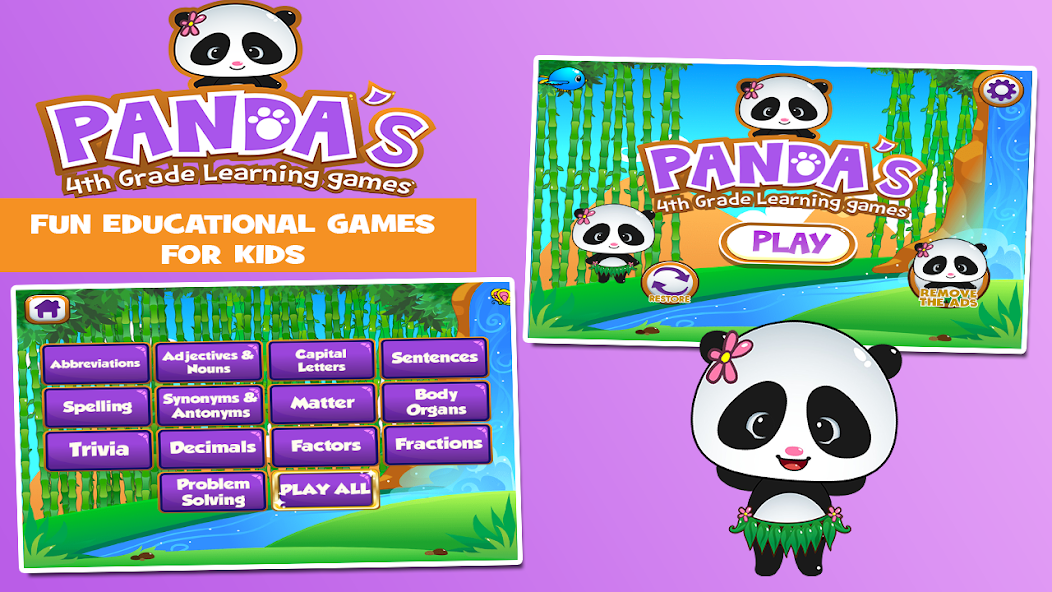 Panda 4th Grade Learning Games