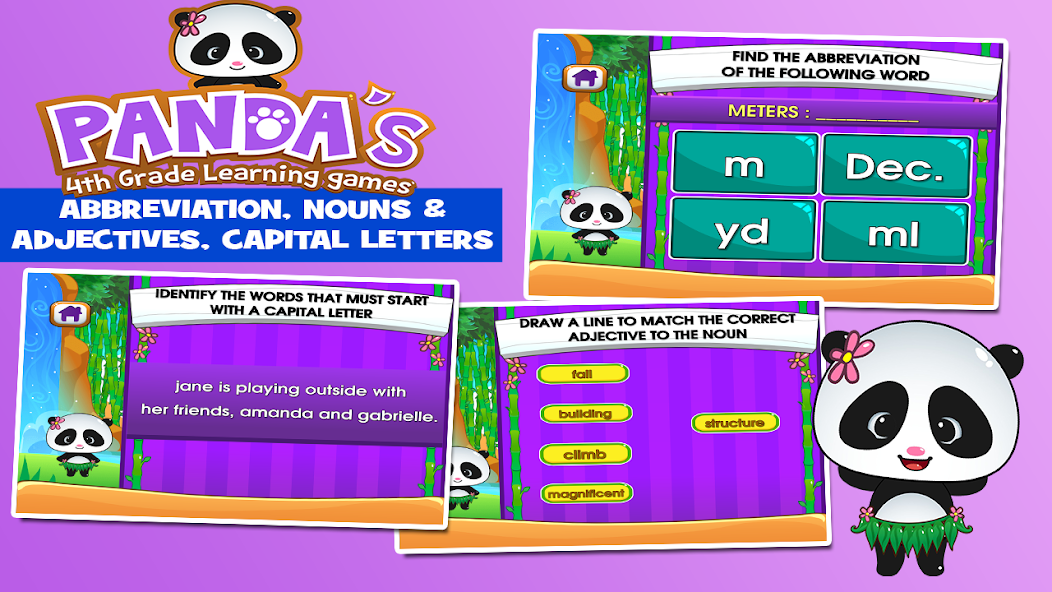 Panda 4th Grade Learning Games