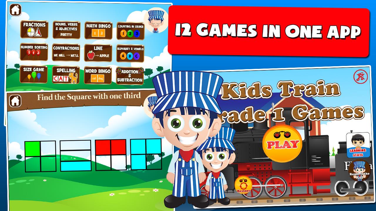 Kids Train Games for 1st-Grade