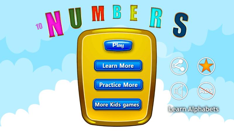 Toddlers learning numbers game