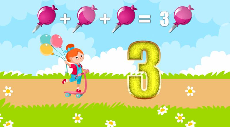 Toddlers learning numbers game