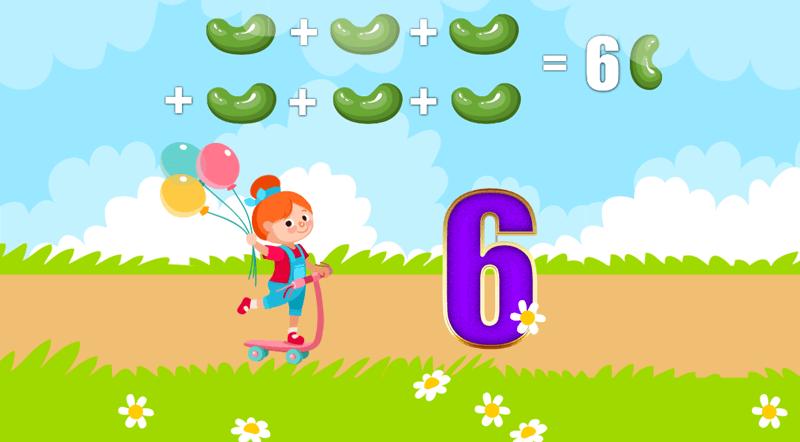 Toddlers learning numbers game
