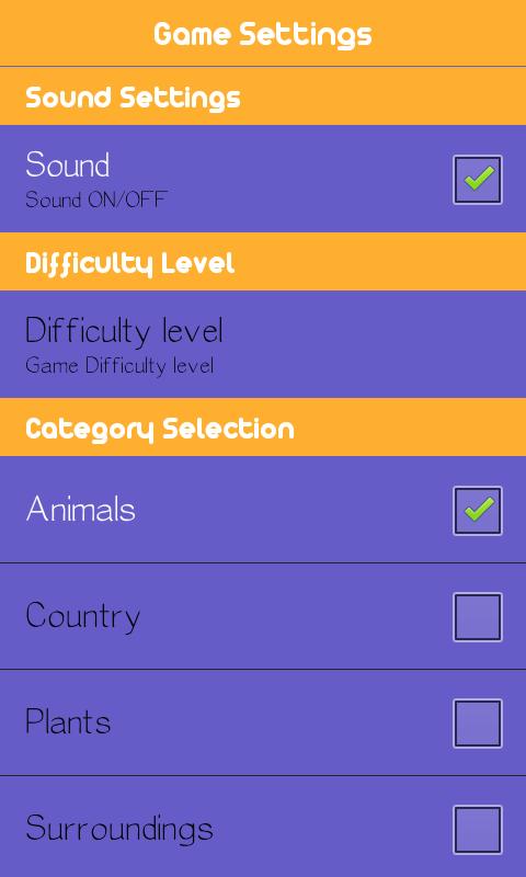 English Vocabulary Game