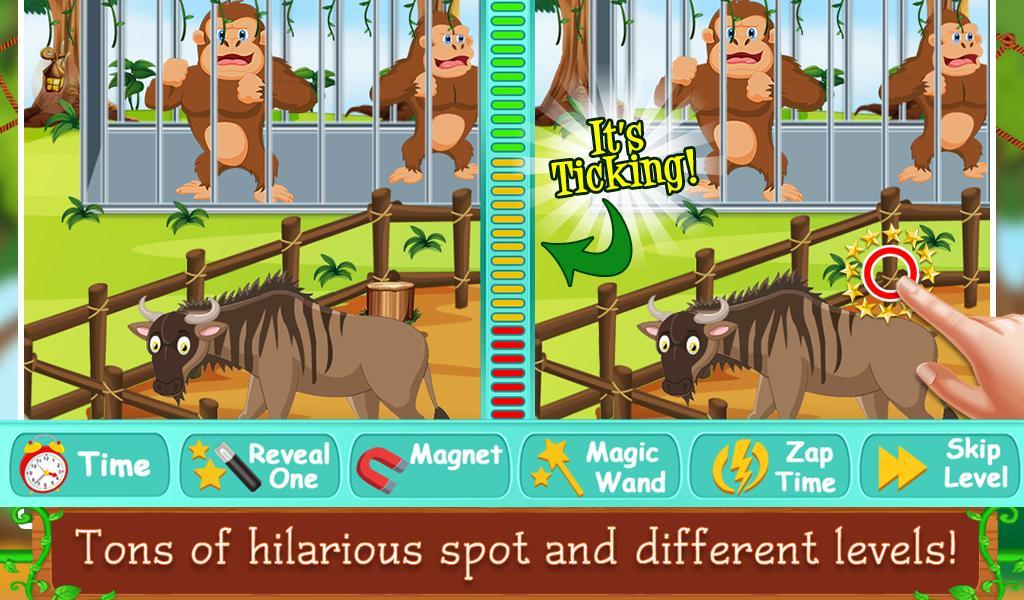 Zoo Animal Spot The Difference