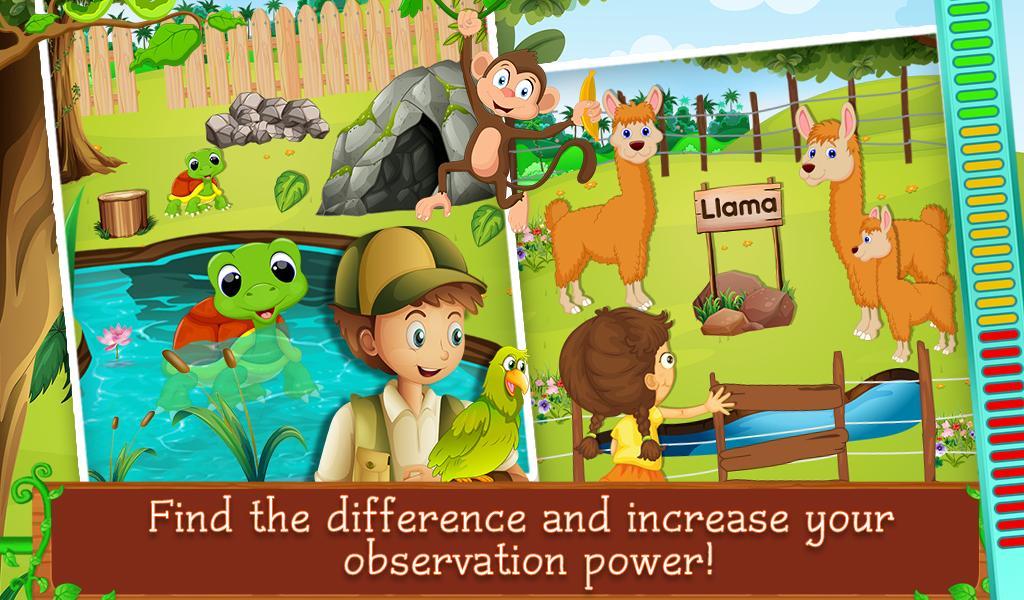 Zoo Animal Spot The Difference