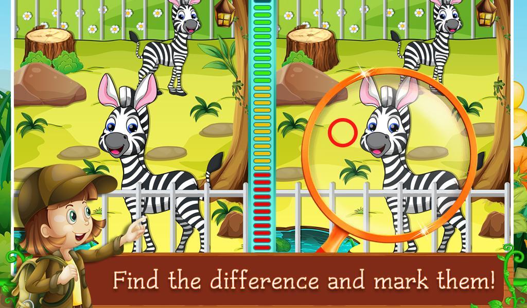Zoo Animal Spot The Difference