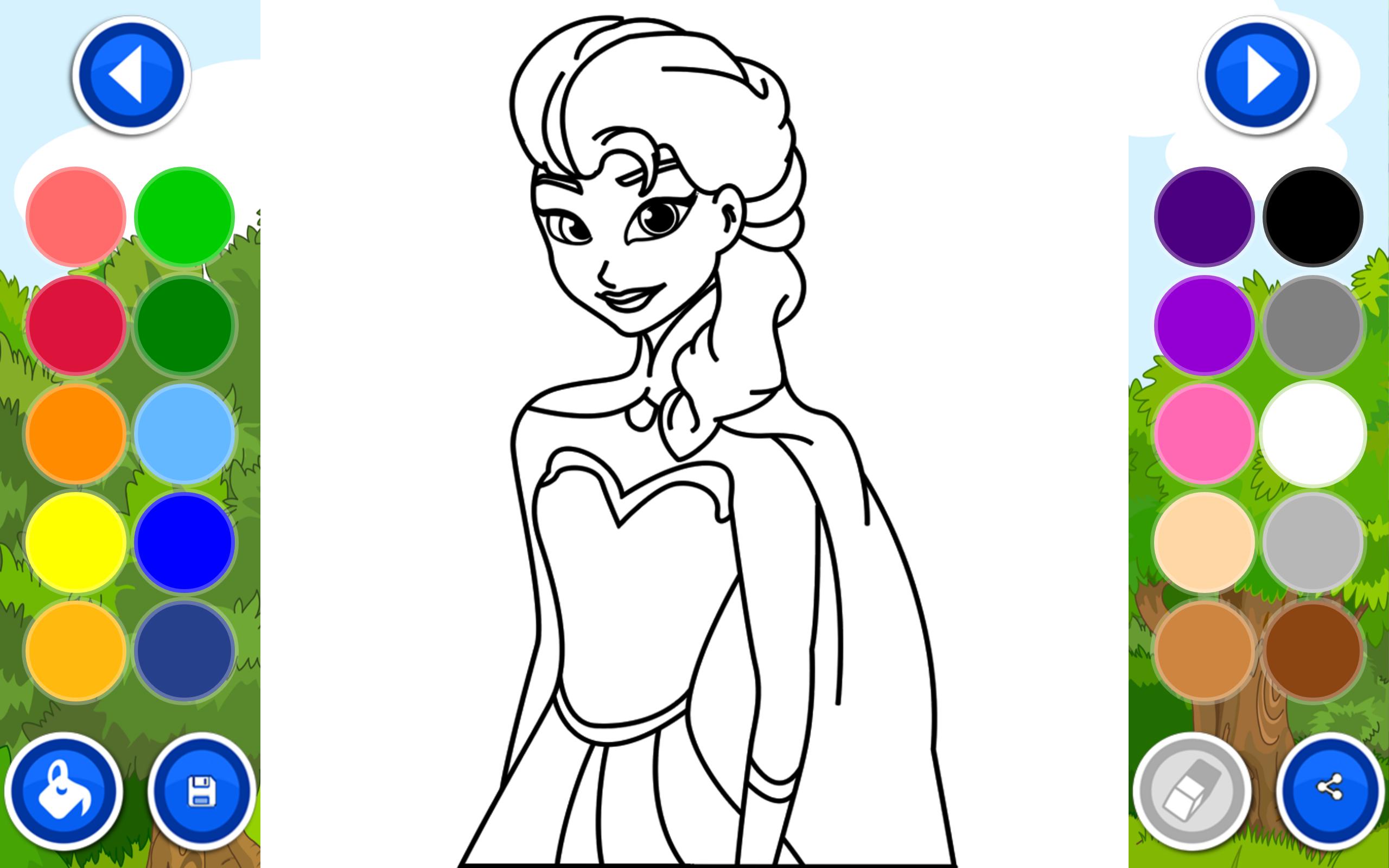 Colorear Princesas Frozen
