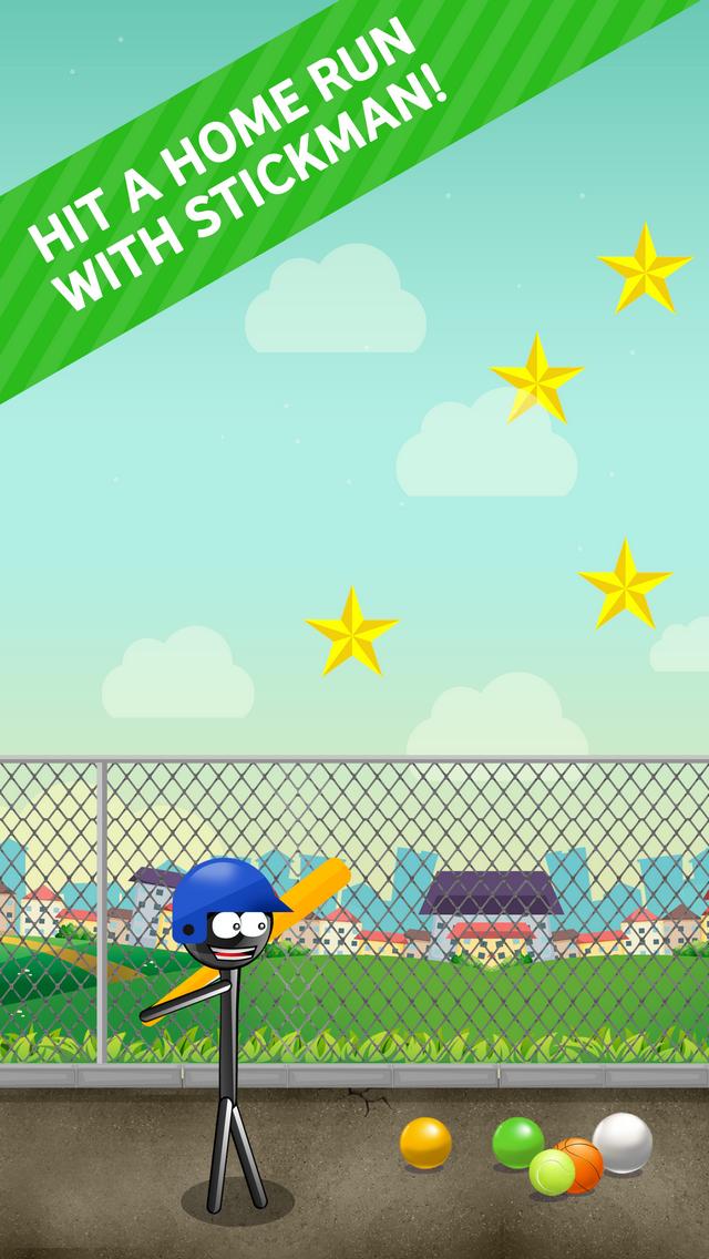 Stickman Baseball Home Run