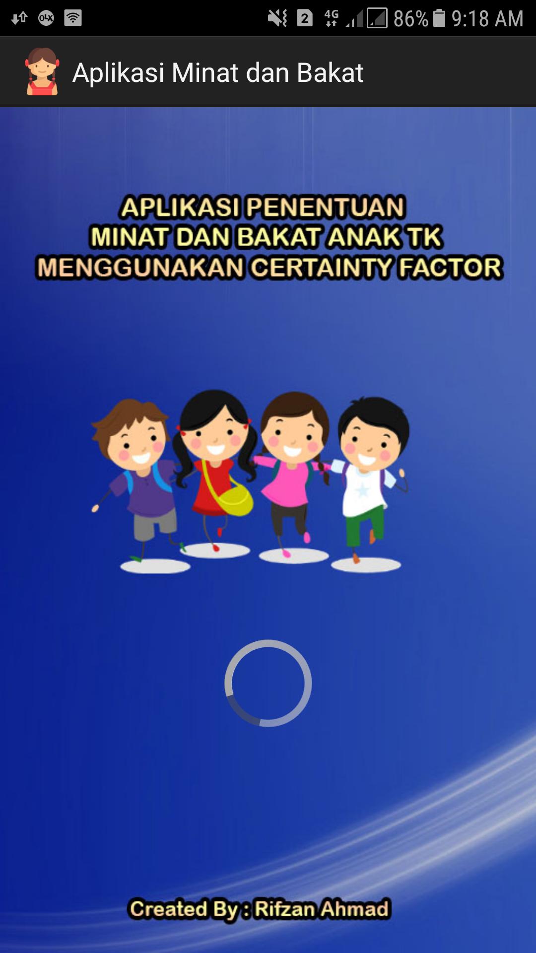Aplikasi Penentuan Minat dan Bakat Anak TK