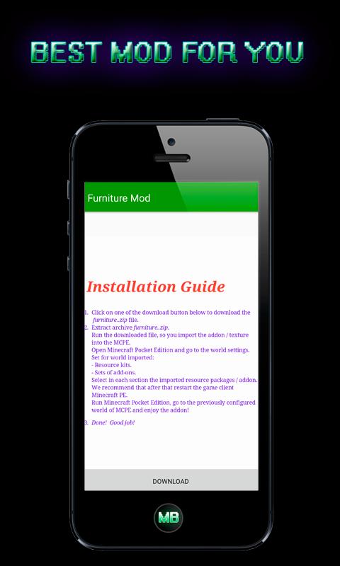 Mod Furniture for MCPE