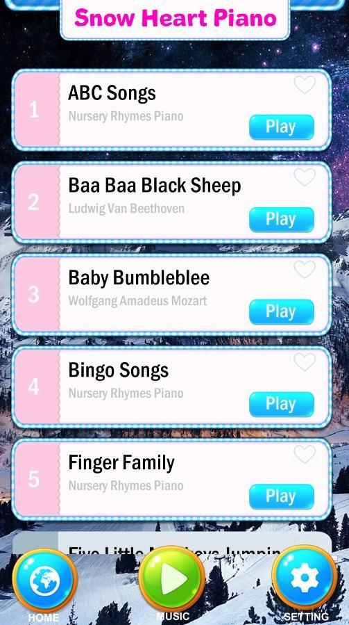 NEW Snow Heart Piano Line Tiles