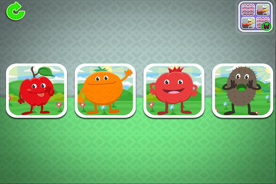 Memory Game Toddlers: Fruits