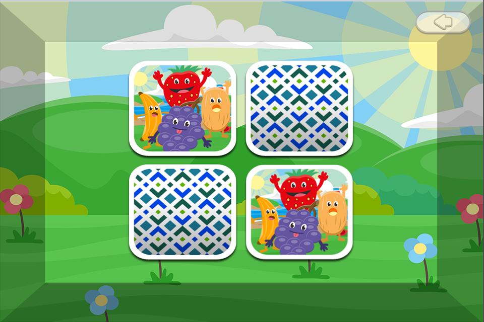Memory Game Toddlers: Fruits