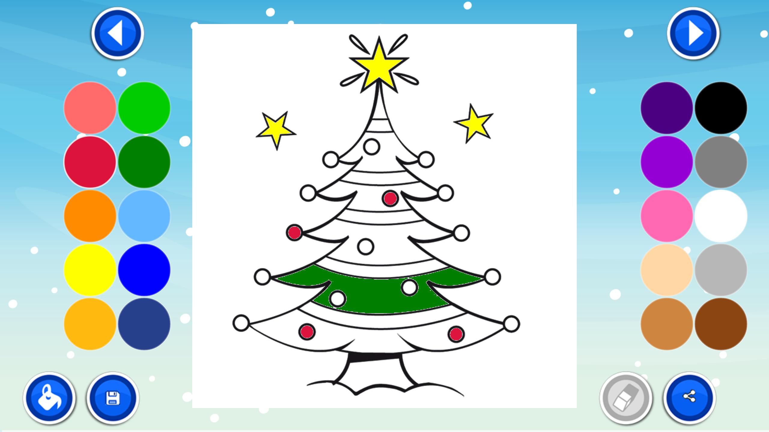 Colorear Arboles de Navidad