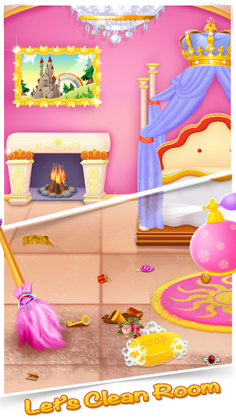 Girls royal home cleanup game