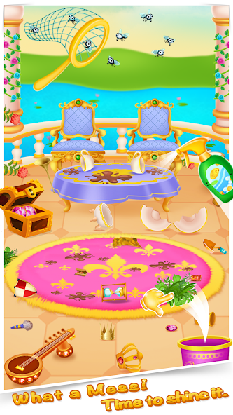 Girls royal home cleanup game